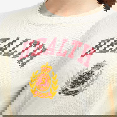 Sveter Sporty & Rich NY Health Crest Knitted Sweater Biela | WS065506240CR01-CRM, 5