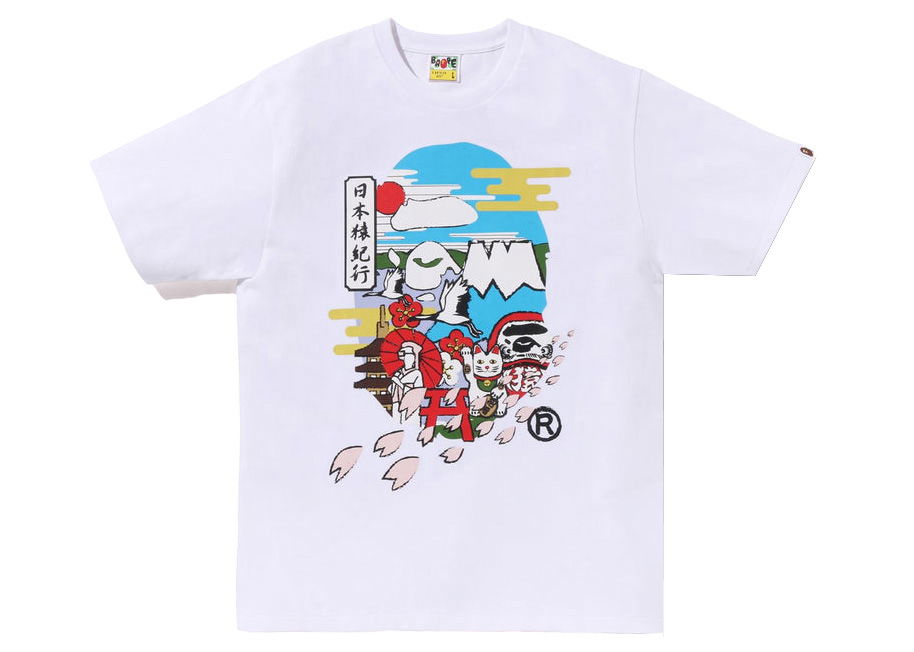 Tričko BAPE Japan Culture Ape Head Tee Biela | 1J22-110-074, 0