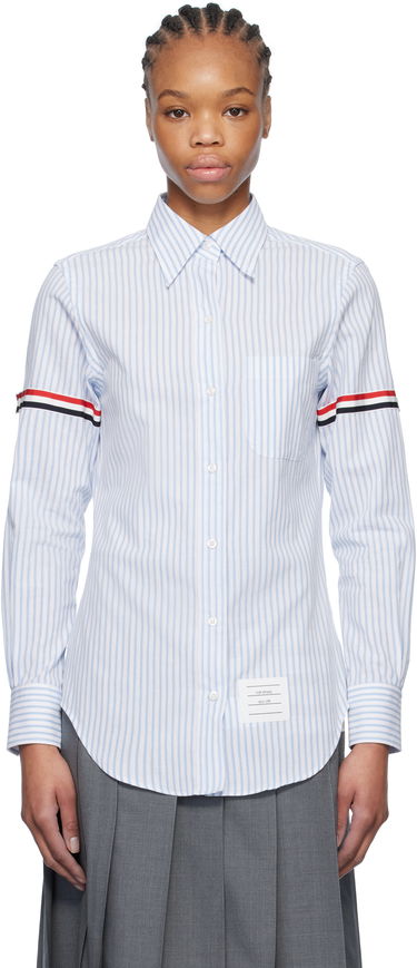 Košeľa Thom Browne Thom Browne Striped Oxford Shirt with 4-Bar Modrá | FLL005O-F0810, 0