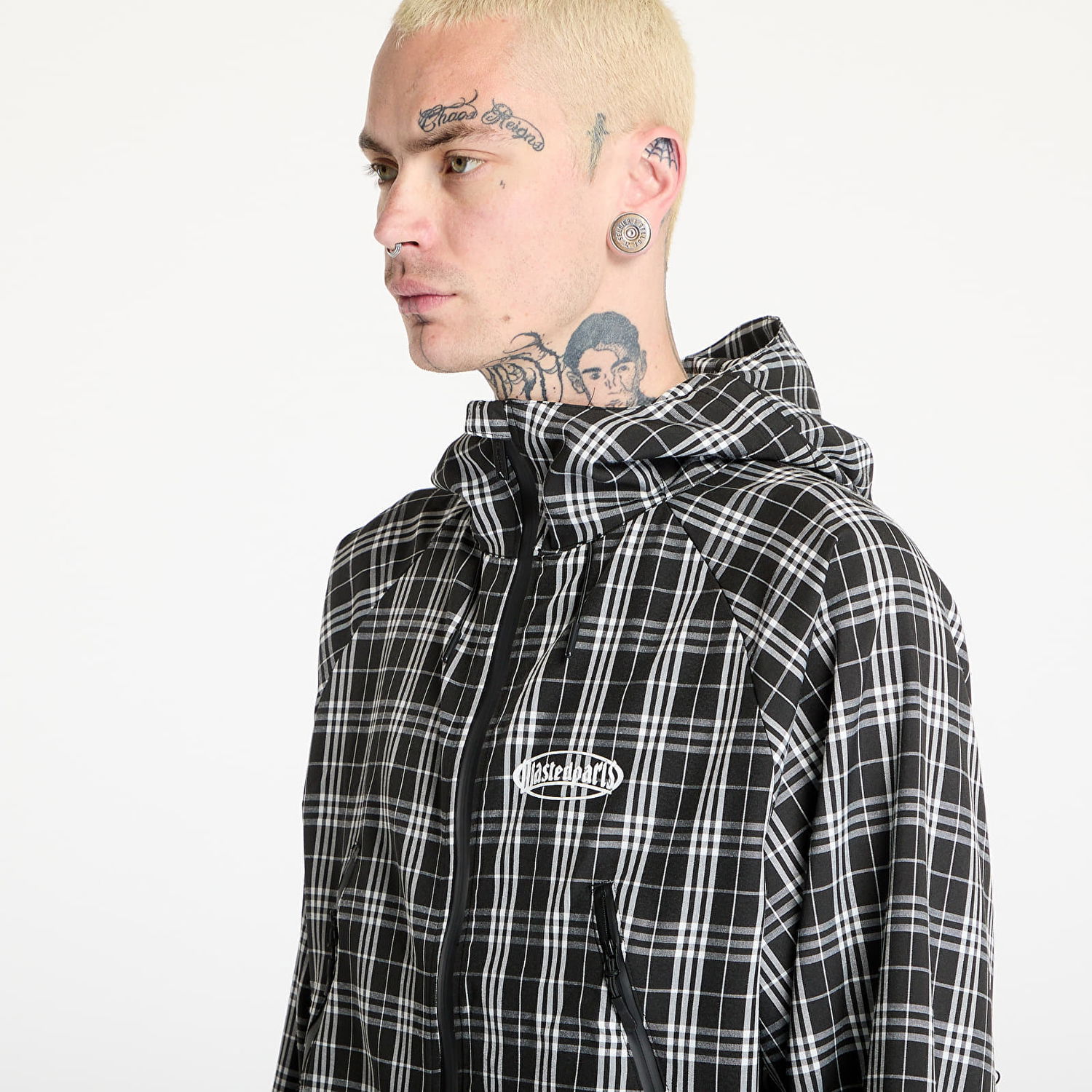 Vetrovka Wasted Paris Wasted Paris Yard Tartan Windbreaker Čierna | WP_000273, 1