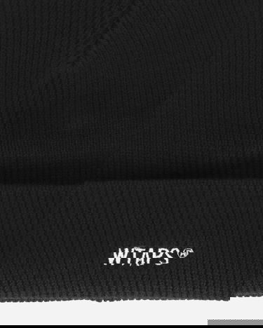 Kulicha WTAPS Ribbed Knit Beanie Čierna | 242MADT-HT04 001, 4