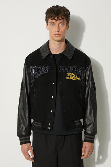 Bomber bunda Awake NY Awake NY Varsity Jacket Oversize Čierna | SP24.OT001, 3