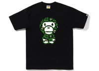 BAPE Distortion Big Baby Milo Tee Black Green