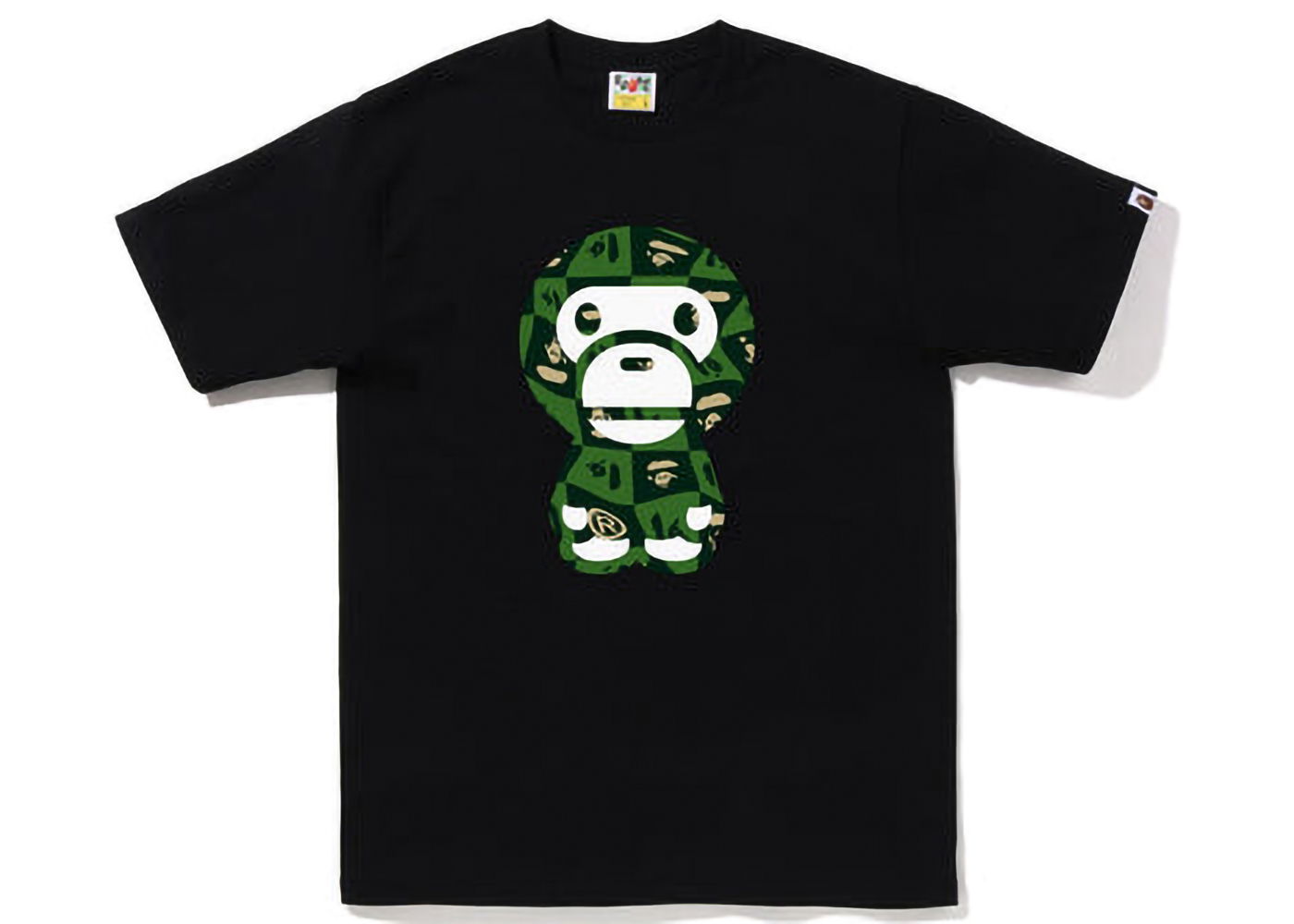 Tričko BAPE BAPE Distortion Big Baby Milo Tee Black Green Čierna | 2I80-110-008, 0
