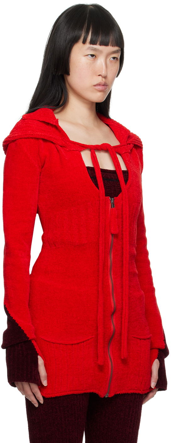 Sveter Ottolinger Ottolinger Extended Knit Hoodie Červená | 706701, 1