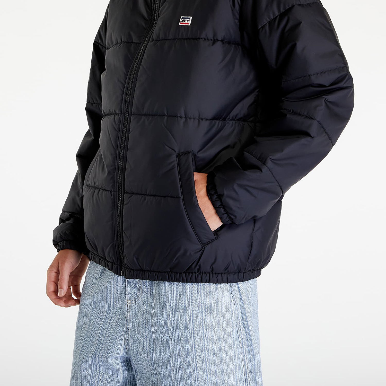 Prešívaná bunda Levi's Telegraph Hood Short Jacket Čierna | A4206-0000, 1
