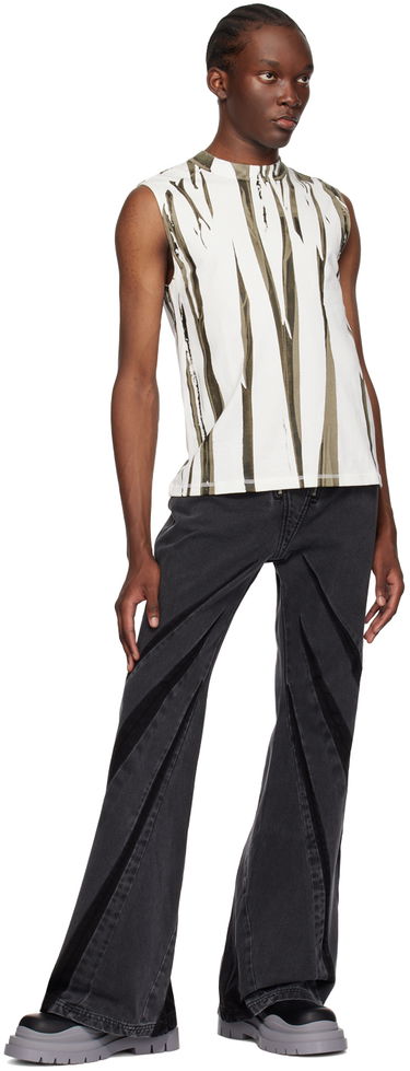 Tielko Dion Lee Fang Print Sleeveless Top Biela | C3142P23, 3