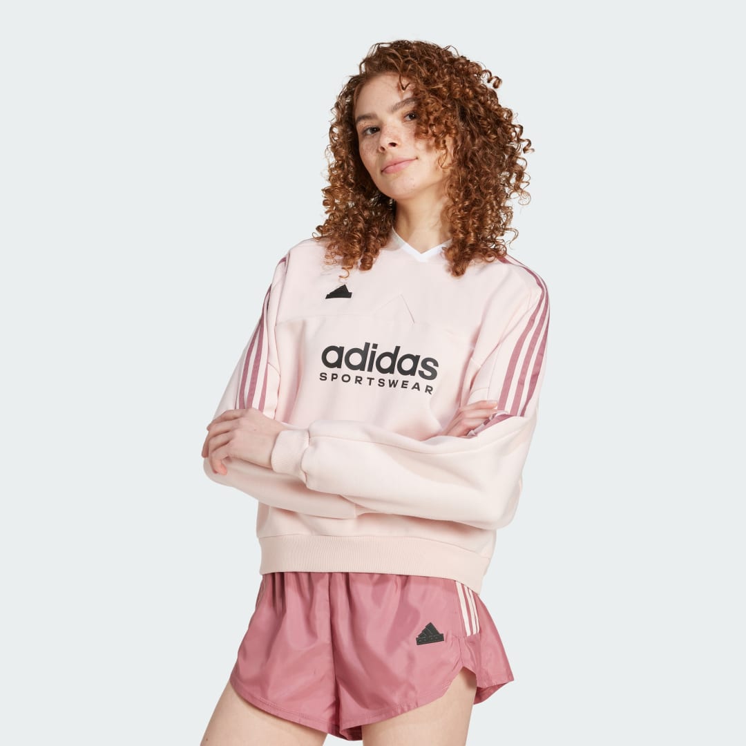 Sveter adidas Performance Tiro Cut 3-Stripes Fleece Sweatshirt Ružová | IX3521, 0