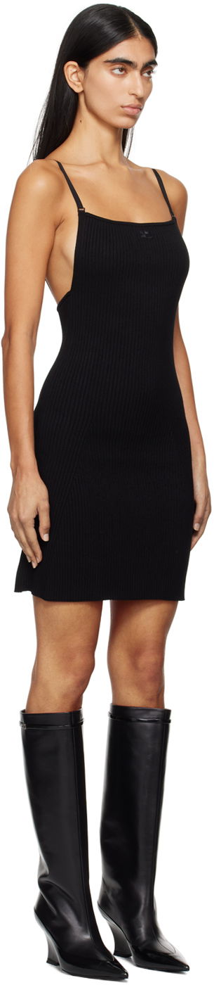 Šaty Courrèges Ribbed Mini Dress Čierna | 324MRO441FI0001, 1