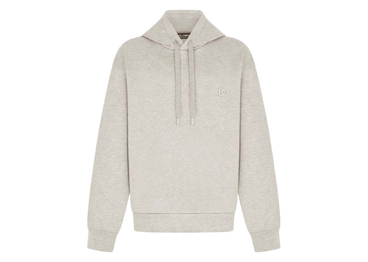 Mikina Dolce & Gabbana Jersey Metal DG Logo Hoodie Grey Béžová | G9VC8ZHUML9S8295, 0