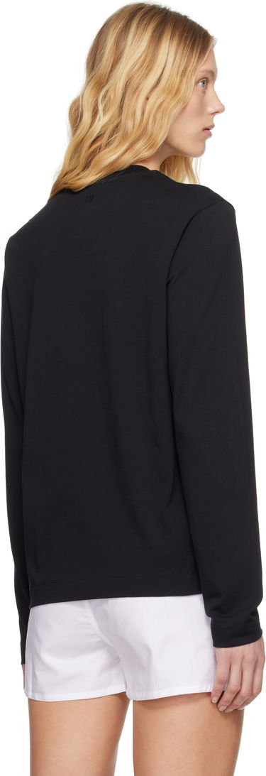 Tričko AMI AMI de Coeur Long Sleeve T-Shirt Čierna | BFUTS235.724, 2