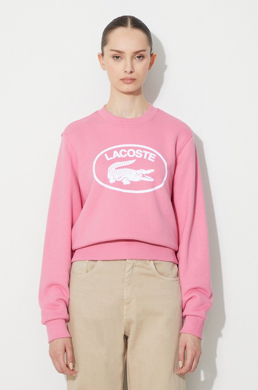 Mikina Lacoste Sweatshirt With Print Ružová | SF0342, 0