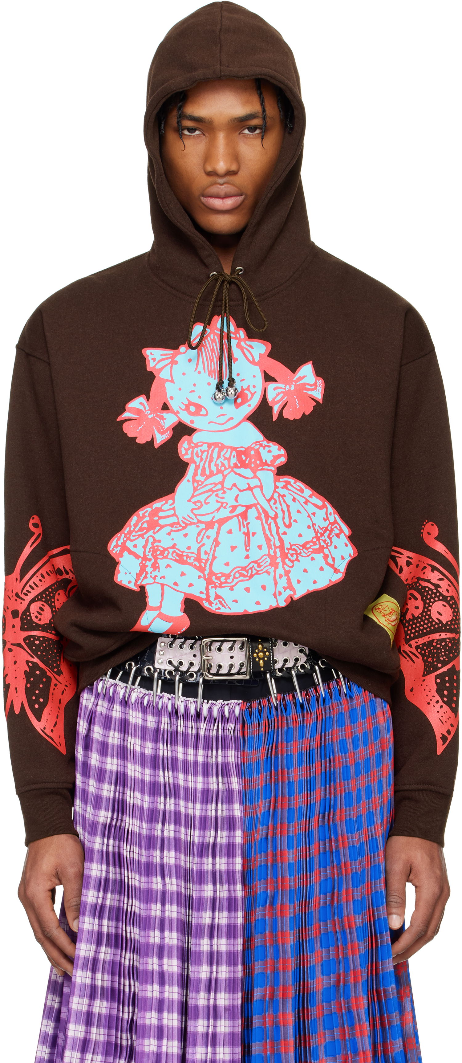 Mikina Chopova Lowena Chopova Lowena Dotty Graphic Hoodie Hnedá | 5241, 0