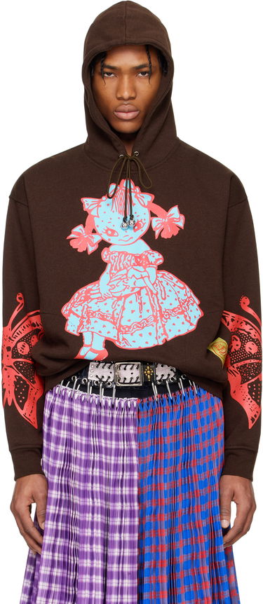 Mikina Chopova Lowena Chopova Lowena Dotty Graphic Hoodie Hnedá | 5241, 0