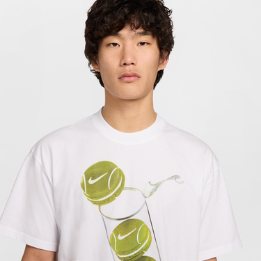 Tričko Nike NikeCourt Max90 Tennis T-Shirt Biela | HJ3468-100, 3
