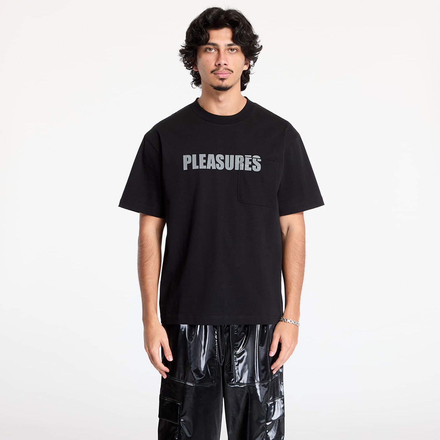 Tričko Pleasures Heavyweight T-Shirt With Pocket Čierna | P24W009 BLACK, 0