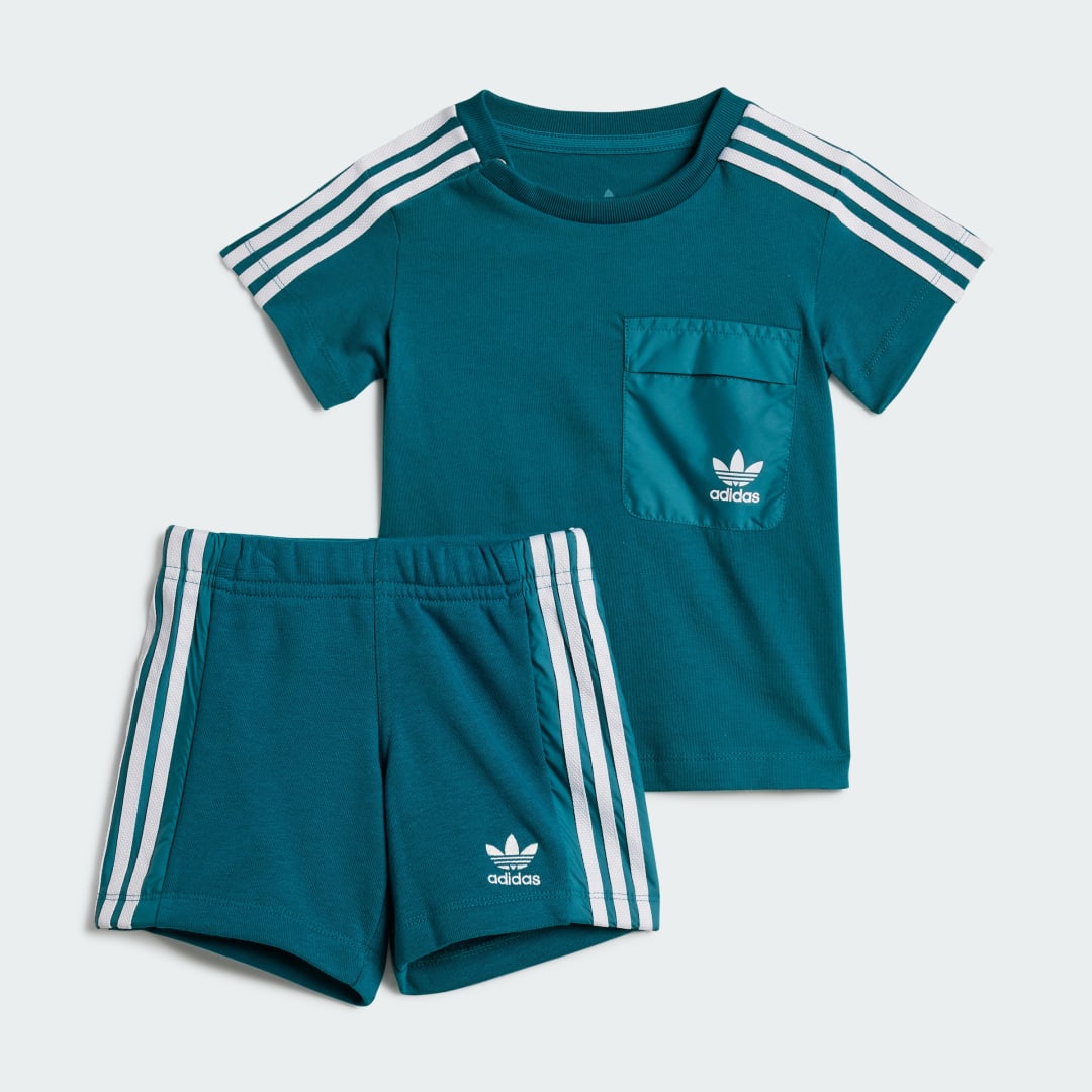 Súprava adidas Performance Kids' Shorts and Tee Set Zelené | IY4017, 0