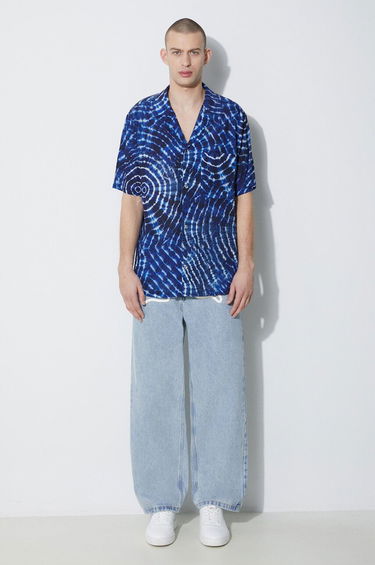 Košeľa Marcelo Burlon Shirt Relaxed Modrá | CMGG001S24FAB0014501, 1