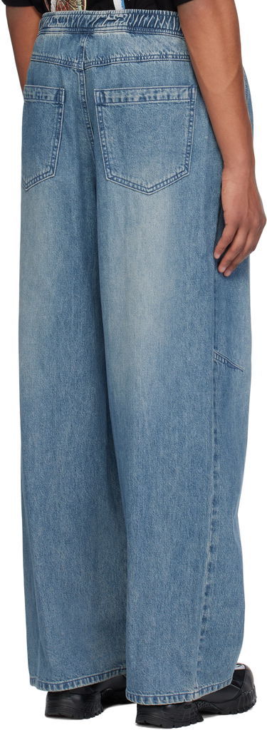 Džínsy WOOYOUNGMI WOOYOUNGMI Banded Wide Jeans Modrá | W243PT26, 2