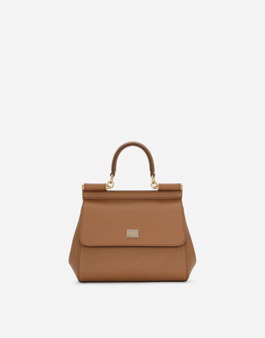 Kabelka Dolce & Gabbana Dolce & Gabbana Small Dauphine Leather Handbag Hnedá | BB6003B10018M417, 0