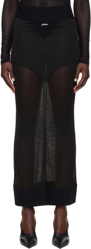 Sukňa Jean Paul Gaultier Jean Paul Gaultier 'The Logo Knit' Maxi Skirt Čierna | 25/33-F-JU145-M083-00, 0