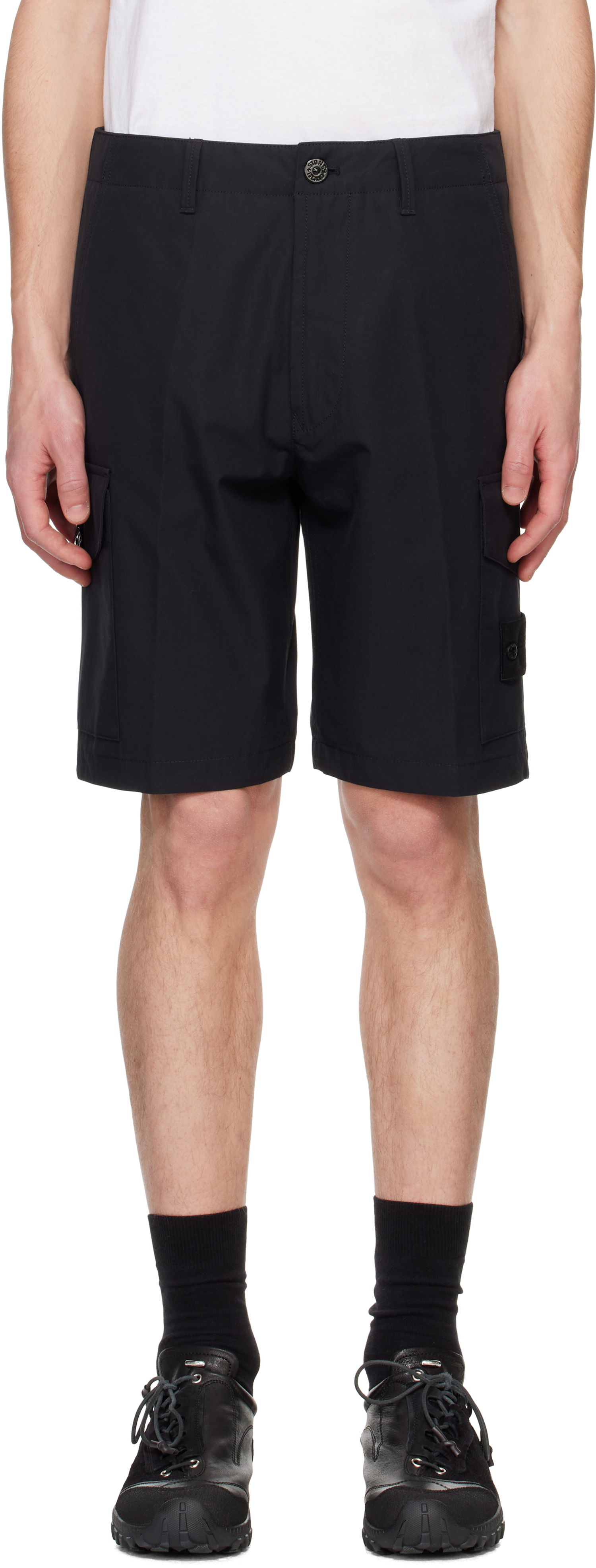 Šortky Stone Island Stone Island Organic Cotton Canvas Cargo Shorts Čierna | K1S15 L100014 S00F1, 0