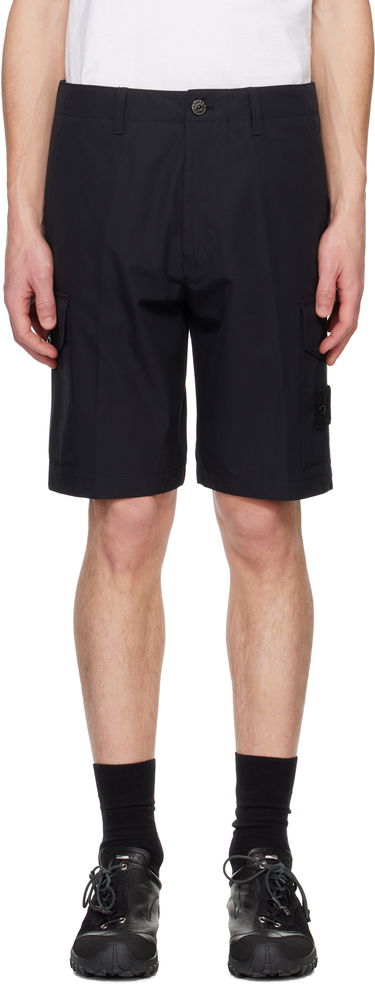 Šortky Stone Island Stone Island Organic Cotton Canvas Cargo Shorts Čierna | K1S15 L100014 S00F1, 0