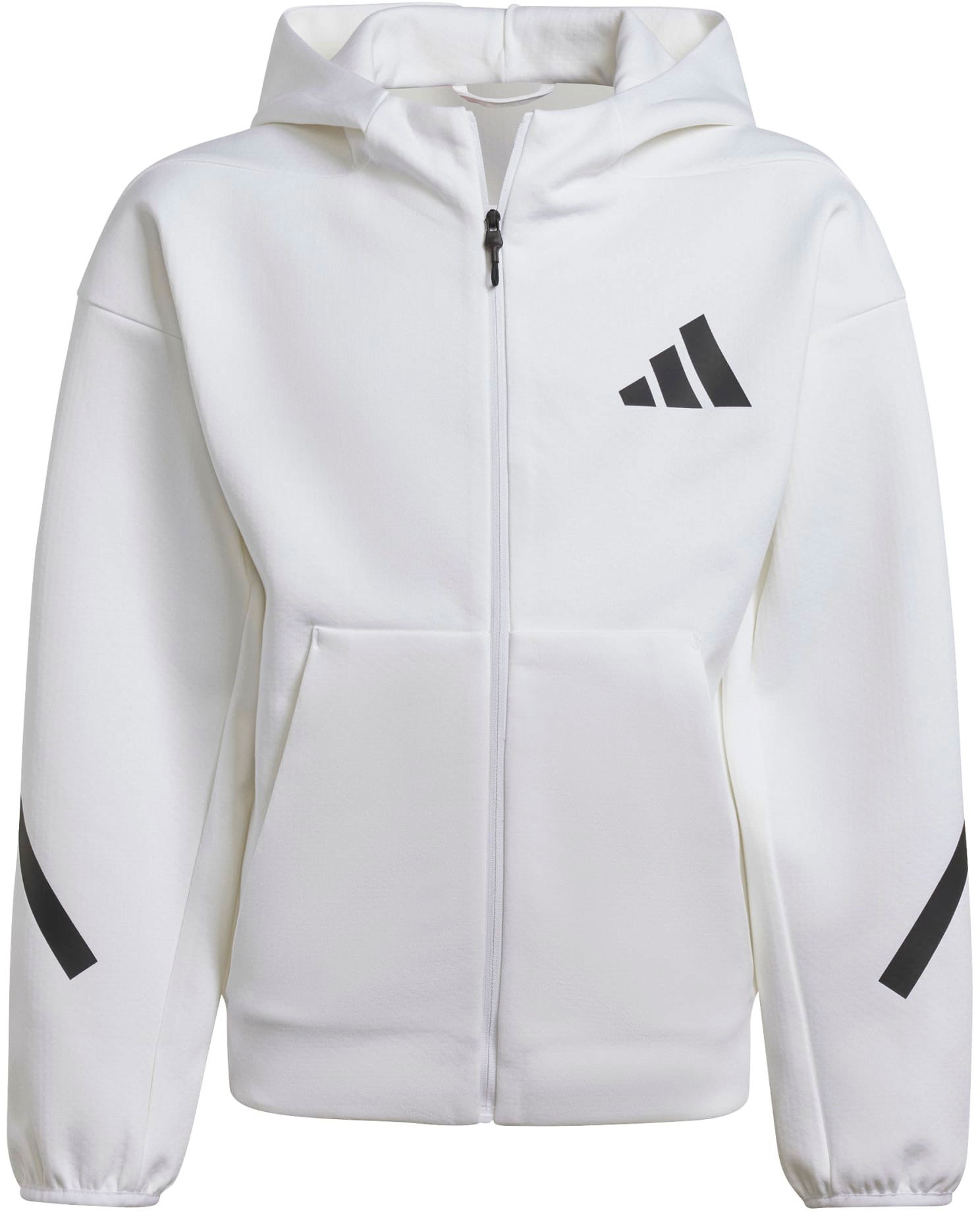 Mikina adidas Originals J Z.N.E. Full-Zip Hoodie Biela | jj4147, 1