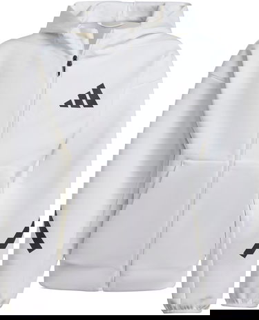 Mikina adidas Originals J Z.N.E. Full-Zip Hoodie Biela | jj4147, 1