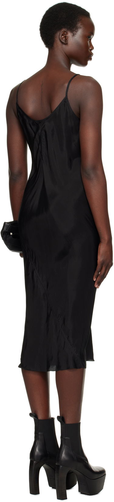 Šaty Rick Owens Rick Owens Hollywood Slip Midi Dress Čierna | RP01E7545 J, 2