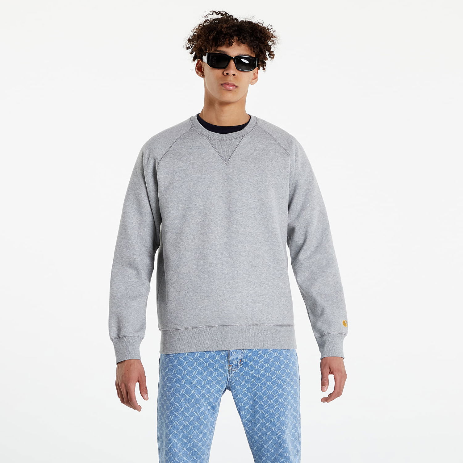 Mikina Carhartt WIP Chase Sweatshirt Šedá | I026383.00MXX, 1