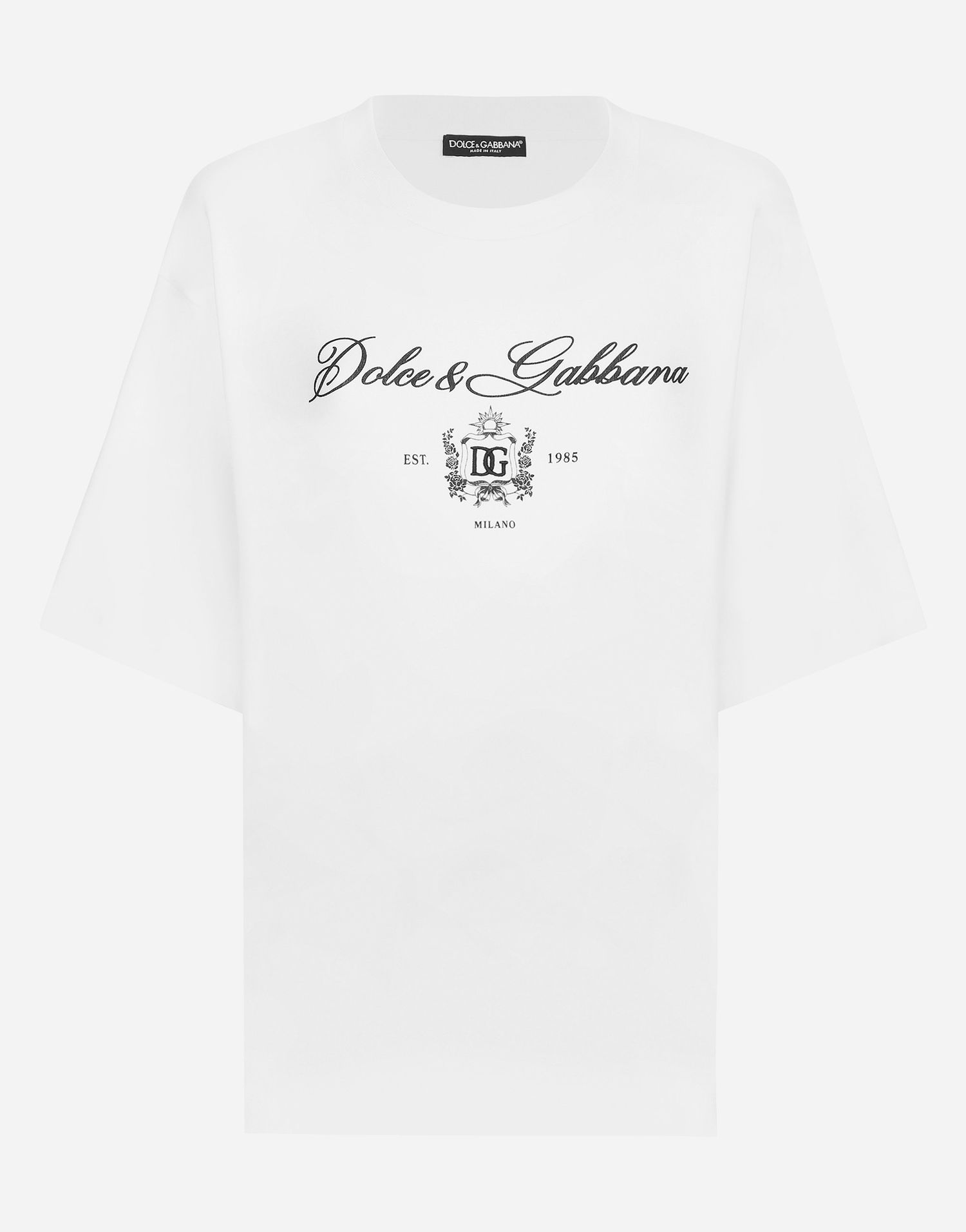 Tričko Dolce & Gabbana Jersey T-shirt With Logo Biela | F8V12ZGDCNWW0800, 0