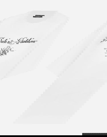 Tričko Dolce & Gabbana Jersey T-shirt With Logo Biela | F8V12ZGDCNWW0800, 0