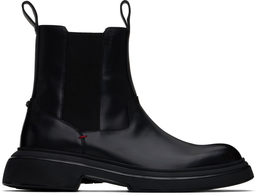 Oblečenie BOSS Hugo Polished Leather Chelsea Boots Čierna | 50522983, 0