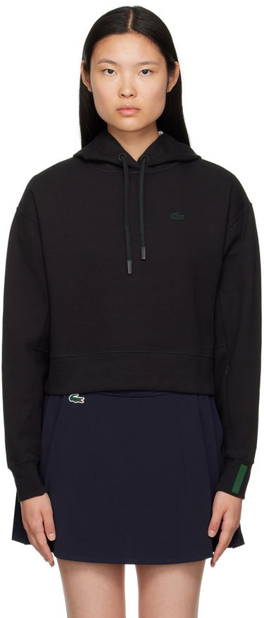 Mikina Lacoste Vent Cropped Hoodie Čierna | SF0281_031, 0