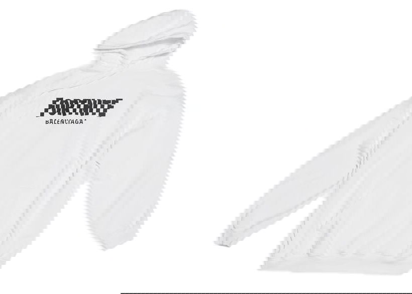Mikina Balenciaga FORTNITE©2021 x Medium Fit Hoodie Biela | 578135TLVO49040, 0