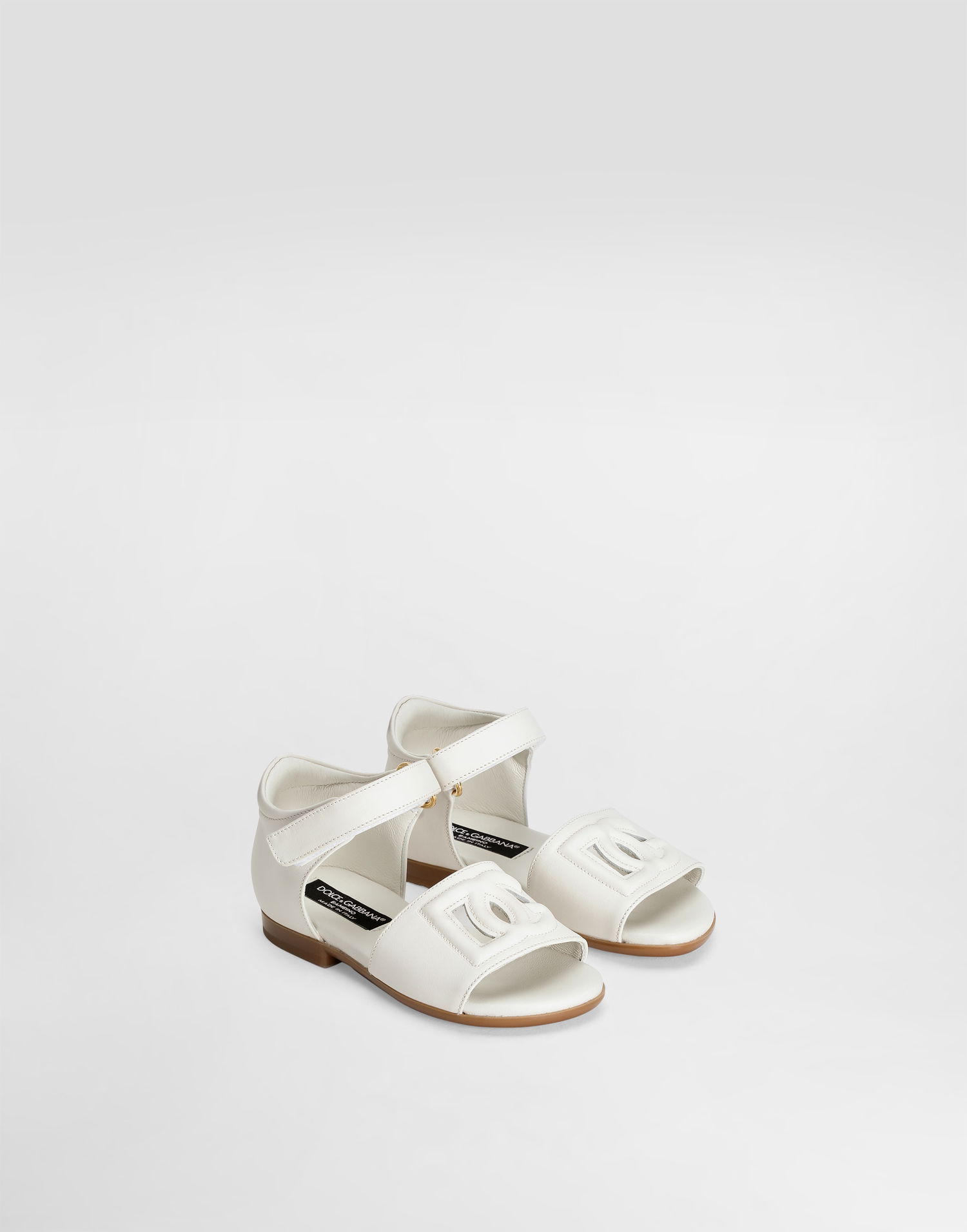 Tenisky a topánky Dolce & Gabbana Calfskin Sandals For First Steps Biela | D20102A173581890, 1
