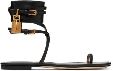 Doplnky Tom Ford TOM FORD Soft Calf Ankle Wrap Sandals Čierna | W3669-LCL002G, 0