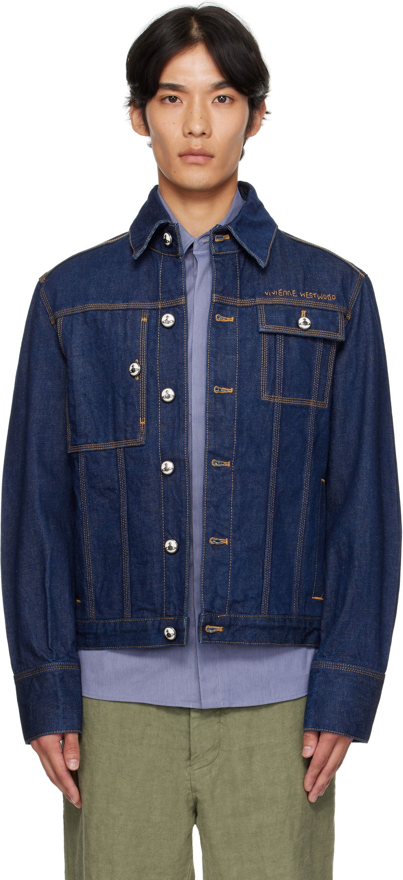 Bunda Vivienne Westwood Vivienne Westwood Worker Denim Jacket Modrá | 2801000I-W0163-
