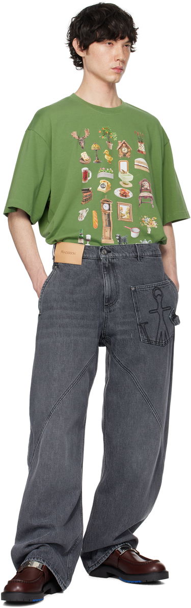 Džínsy JW Anderson JW Anderson Twisted Workwear Denim Jeans Šedá | DT0110-PG1745, 3