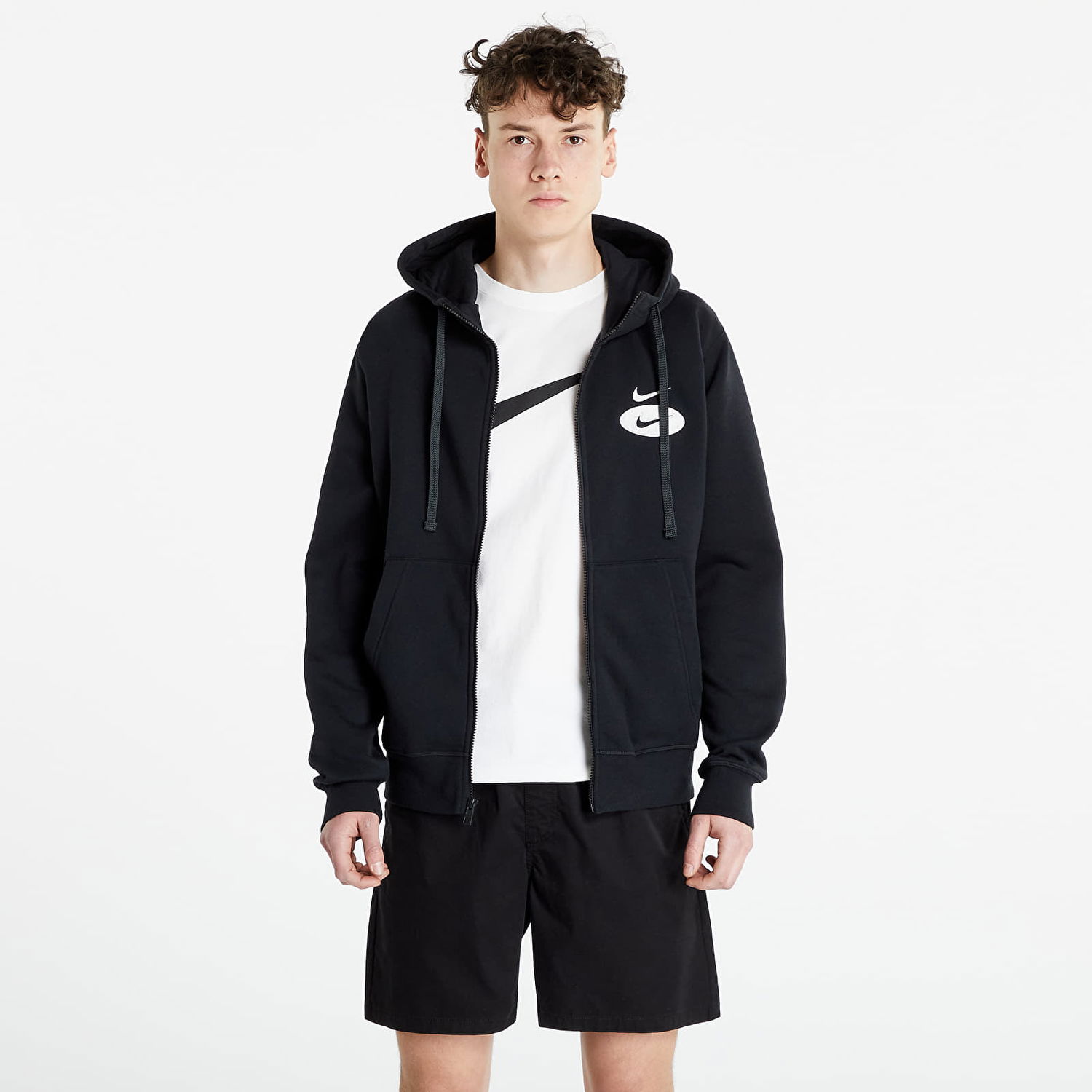 Mikina Nike Sportswear Swoosh League Fleece Hoodie Čierna | DM5335-010, 1