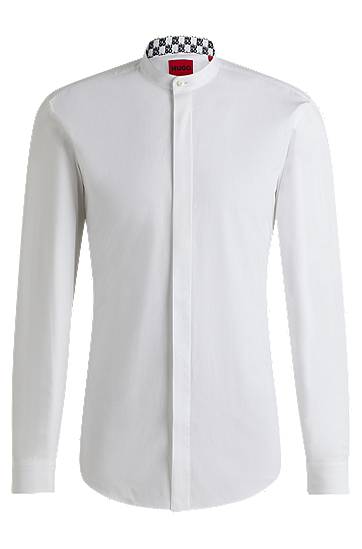 Košeľa BOSS Slim-Fit Easy-Iron Cotton Poplin Shirt Biela | 50534067