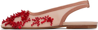 Doplnky Dries Van Noten Dries Van Noten Slingback Embellished Mesh Flats Ružová | WS251-1617-803, 2