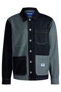 HUGO Relaxed Fit Mixed Denim Overshirt