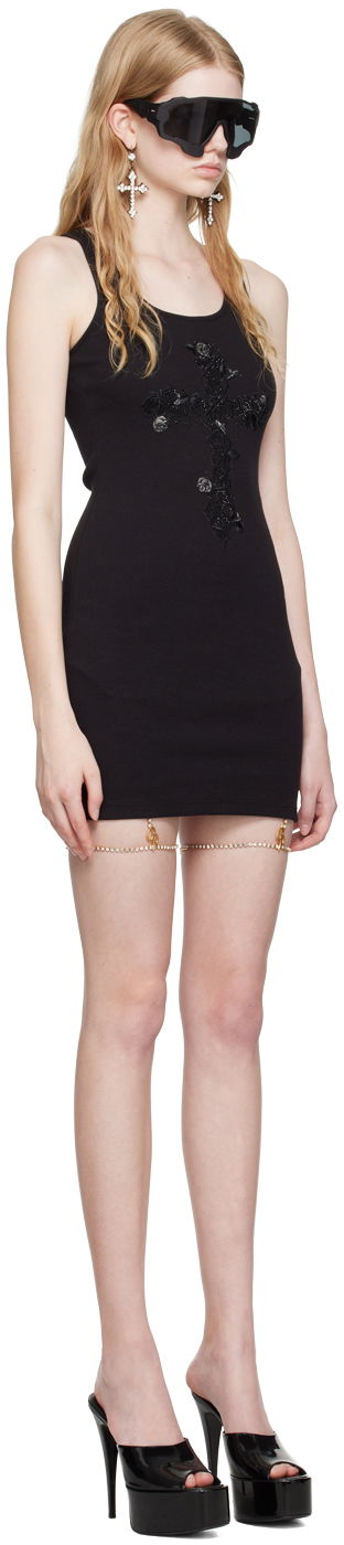 Šaty Blumarine Embroidered Mini Dress Hnedá | P344A034A, 4