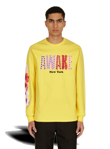 Tričko Awake NY Bloom Logo Longsleeve T-Shirt Žltá | AWK-SS21-TS002 YELLOW