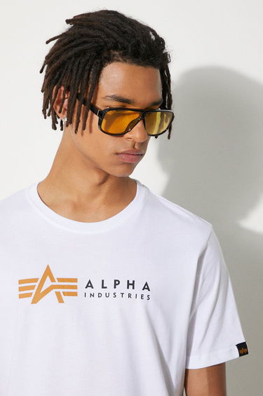 Tričko Alpha Industries Tee Biela | 118502.09, 4
