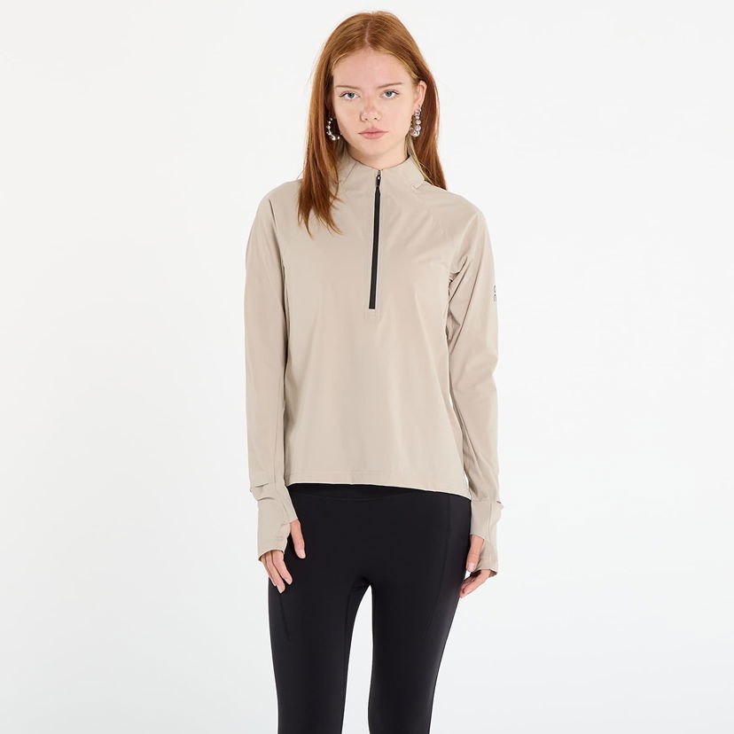Vetrovka On Running Long Sleeve Quarter-Zip Jacket with Thumbholes Trail Breaker Béžová | 1WE30150603