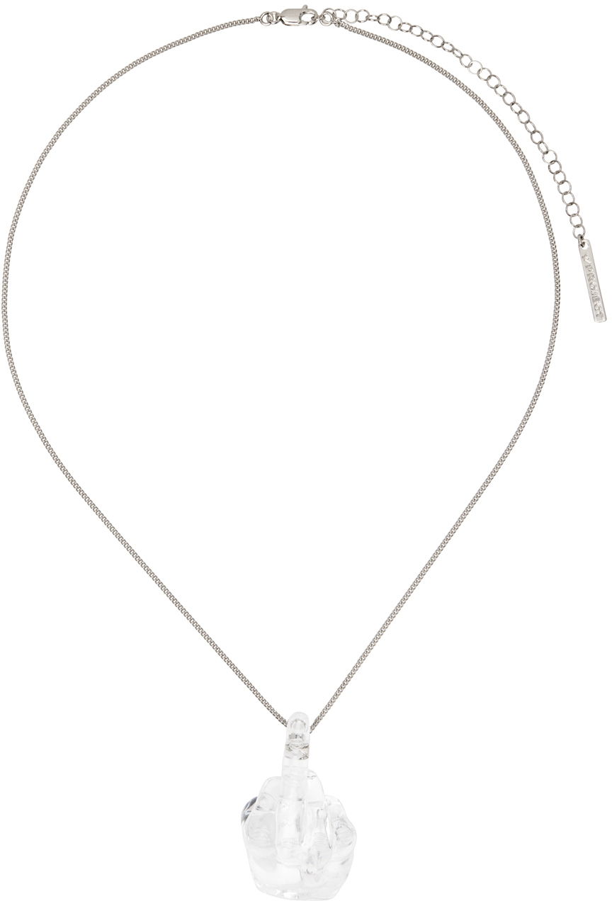 Náhrdelník Y/PROJECT Silver Midi Fuck U Necklace Metalická | 640NE013, 0