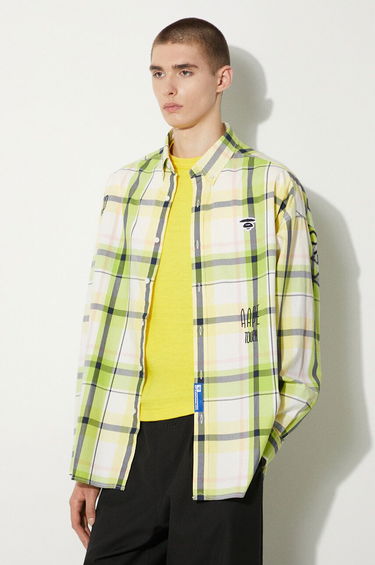 Košeľa AAPE by A Bathing Ape AAPE Relaxed Fit Button-Down Shirt Žltá | AAPSTM8479XXM, 0